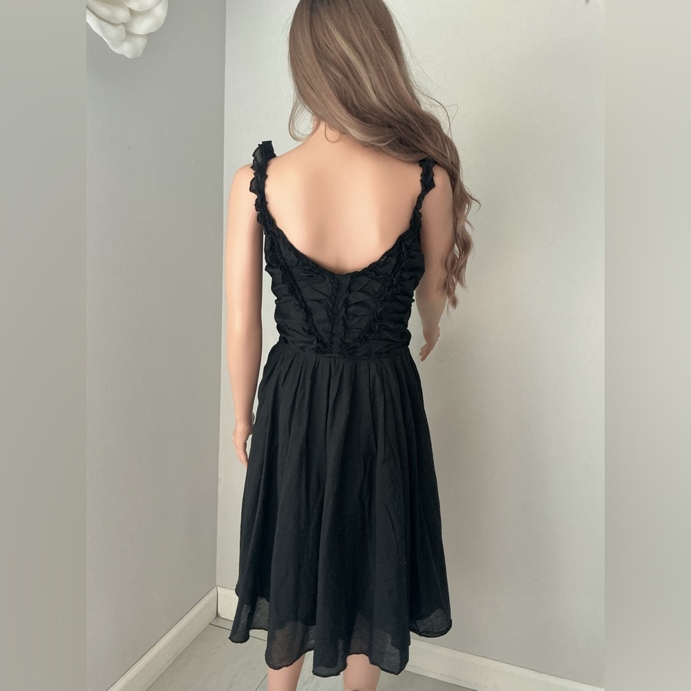 Whish Black Ruffled Midi Dress - Picture 7 of 16